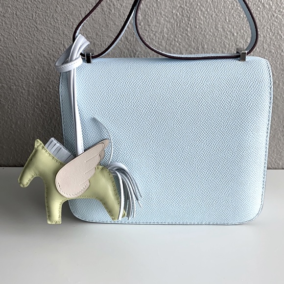 SOLD Mini Constance 18 Bleu Brume Epson Hermès bag - Picture 3 of 15